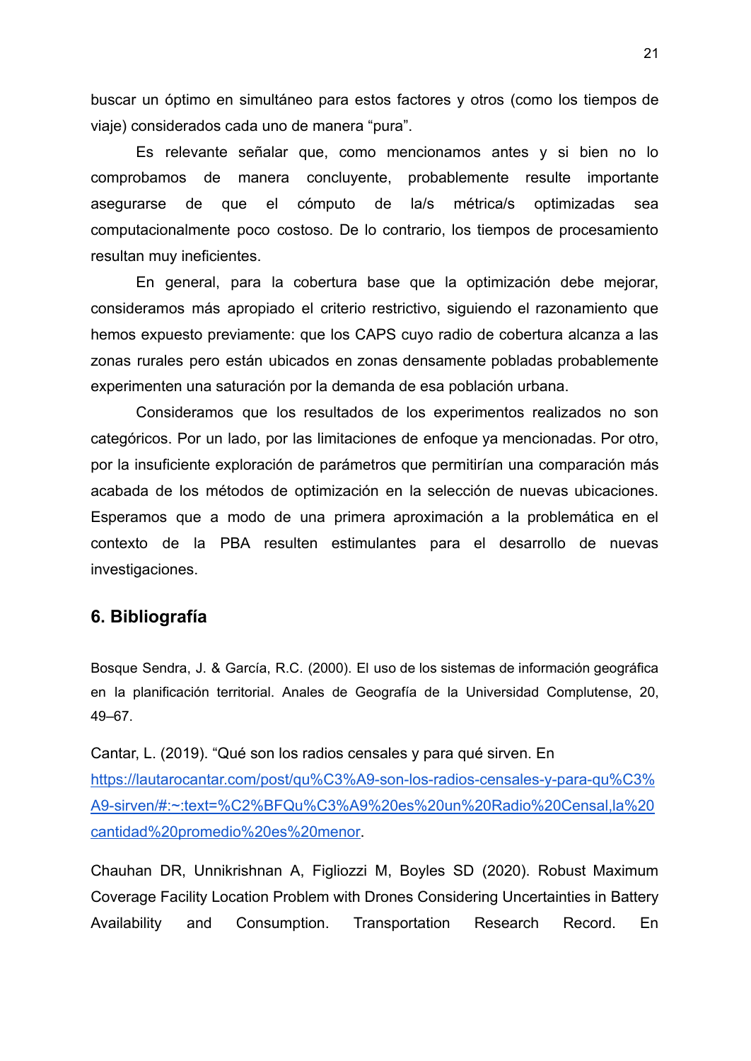Primary-care access in Buenos Aires Province — page 21 of 23. Open the PDF for the document text.